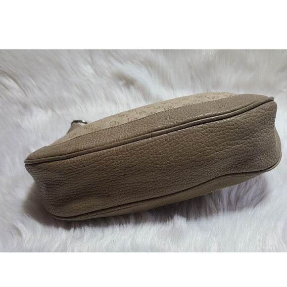 Vintage Dooney & Bourke Monogram Canvas Leather Hobo Shoulder Bag - Picture 4 of 12